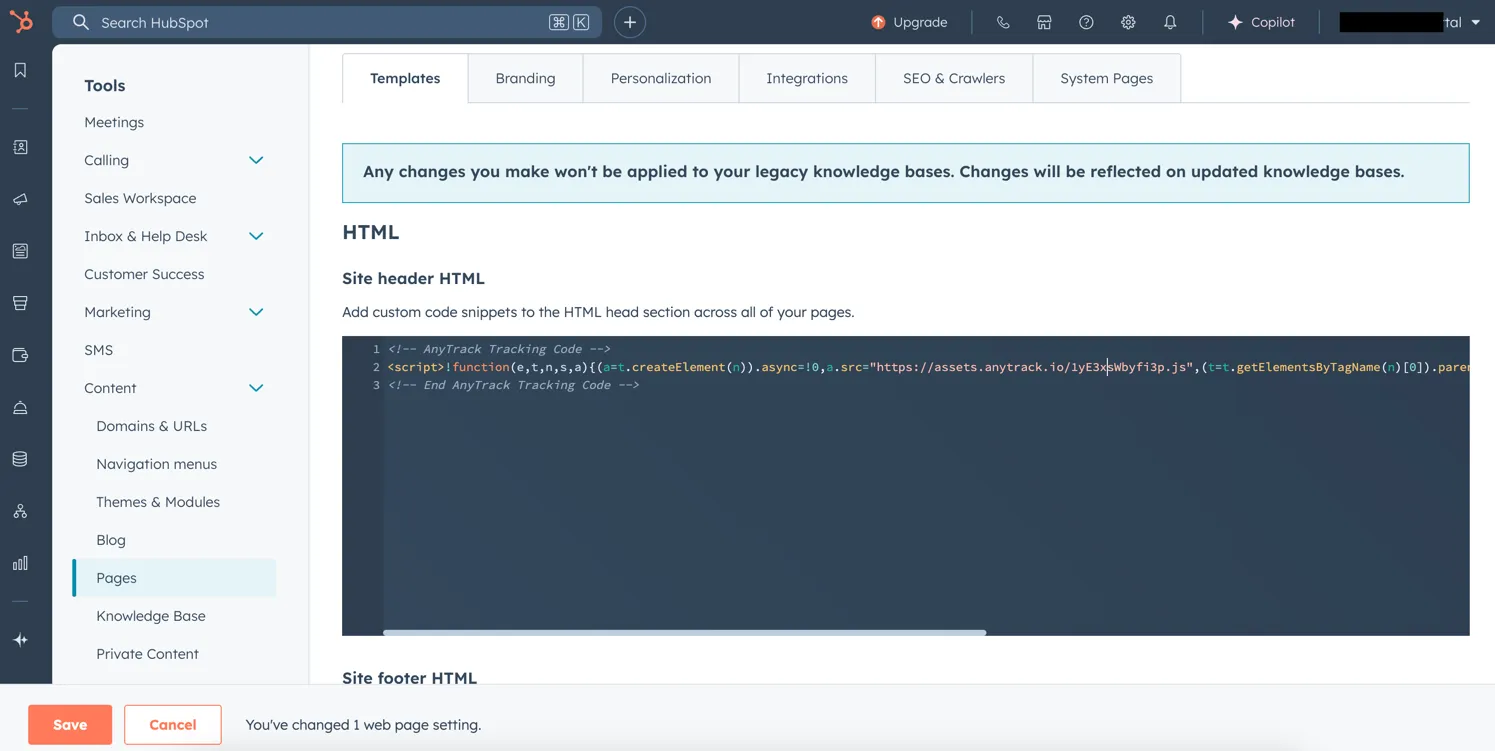 AnyTrack documentation screenshot