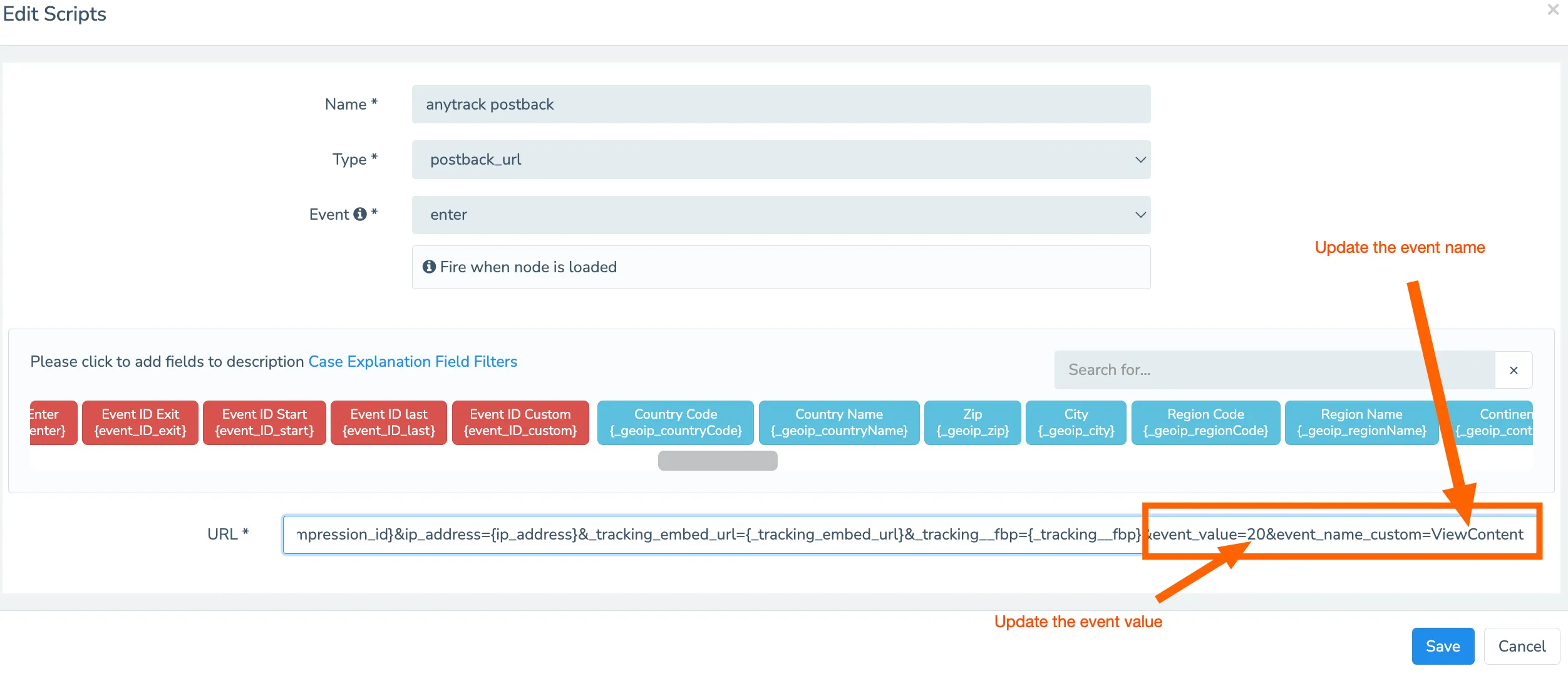 AnyTrack documentation screenshot