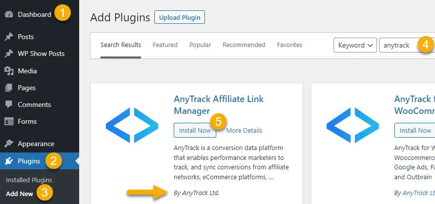 AnyTrack documentation screenshot