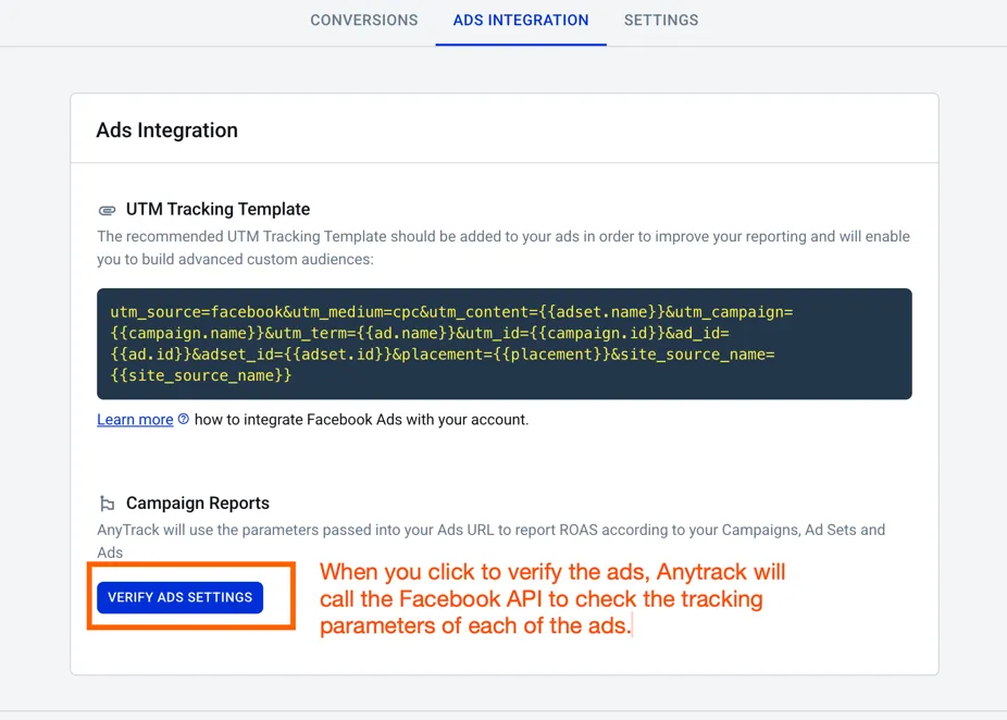 AnyTrack documentation screenshot