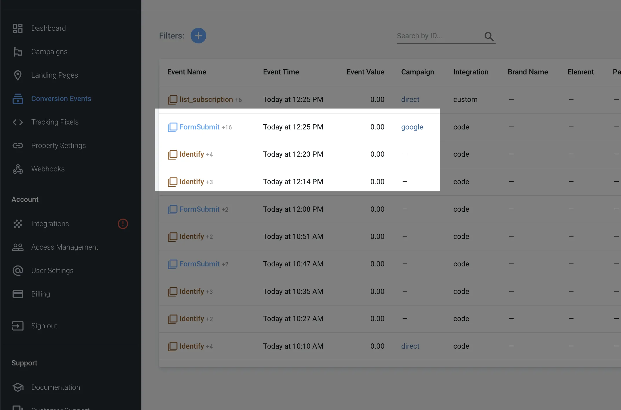 AnyTrack documentation screenshot