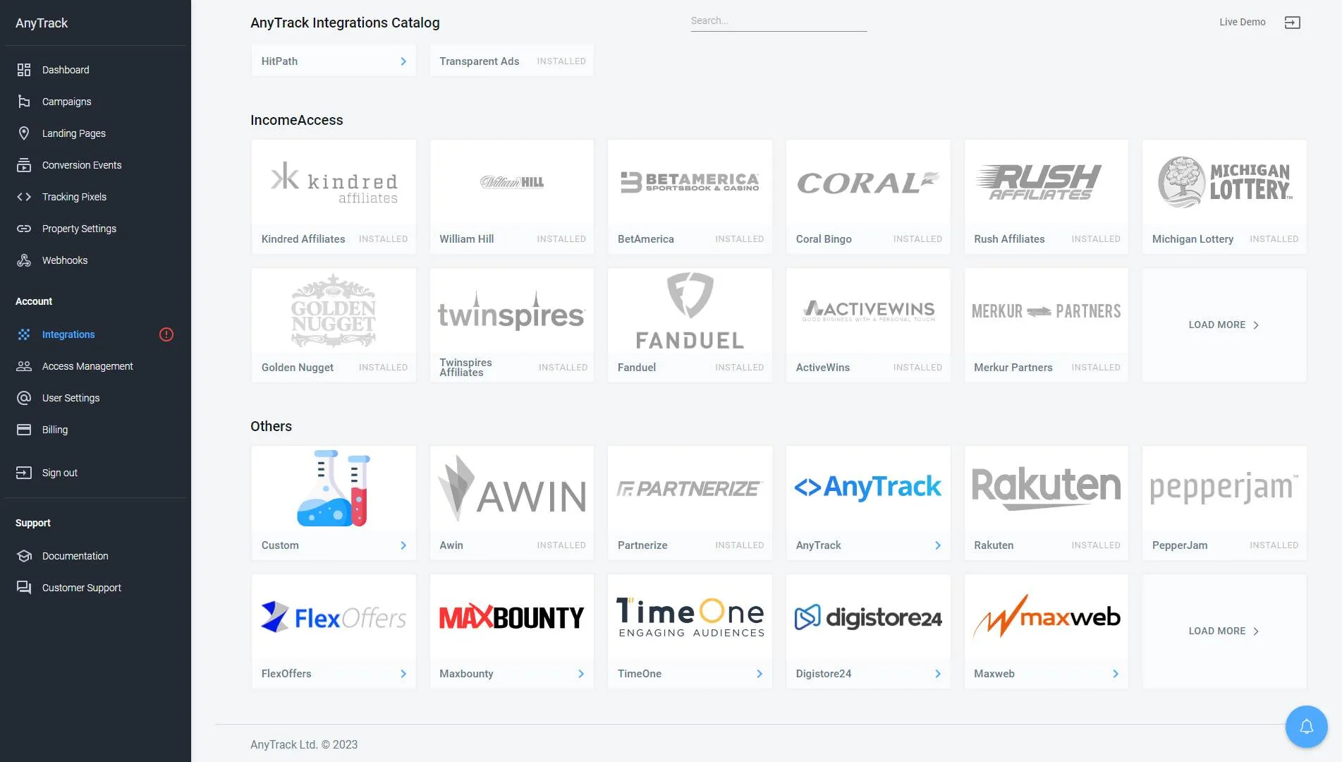 AnyTrack documentation screenshot