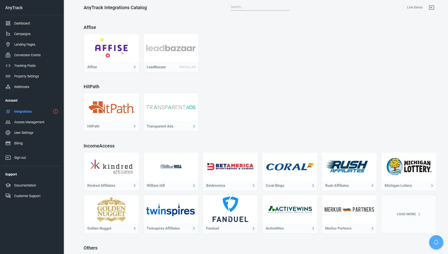 AnyTrack documentation screenshot