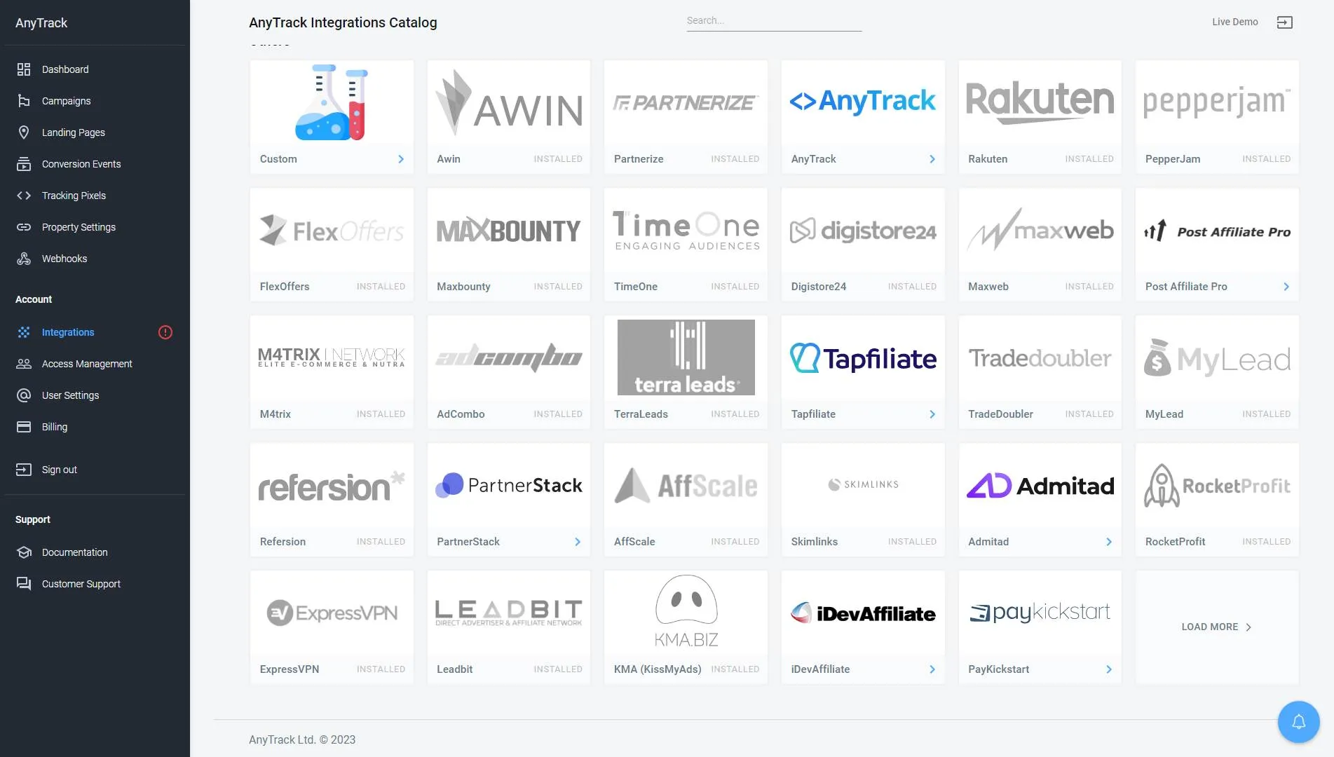 AnyTrack documentation screenshot