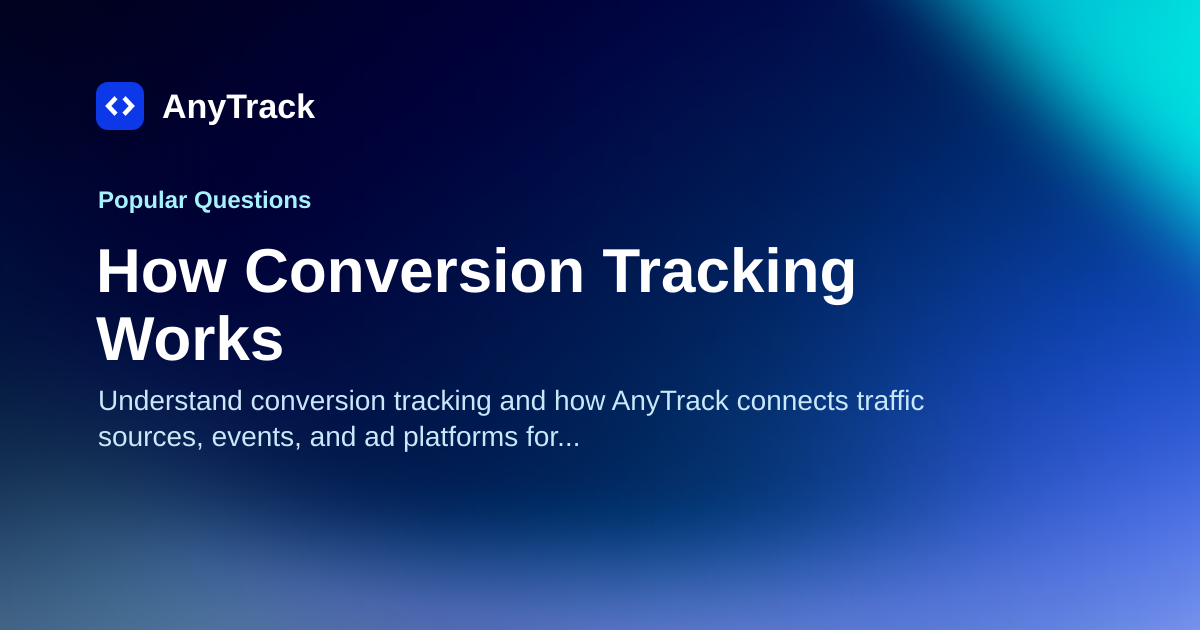 How Conversion Tracking Works | AnyTrack Knowledge Base
